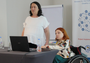 Trainers Nata Bukia and Magda Bezhanishvili conducted training on issues affecting persons with disabilities