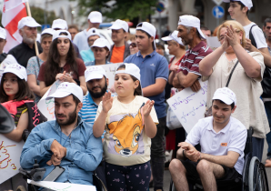 A march was held in Telavi on the occasion of the Day of Protection of the Rights of Persons with Disabilities