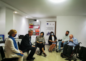 EU Ambassador Karl Hartzel gets acquainted with the service of mobile support groups